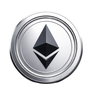 Jeton de crypto Ethereum ETH sous forme d’élément graphique flottant