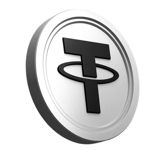 Dans la section confiance de la communauté trading, un élément de cryptomonnaie Tether USDT
